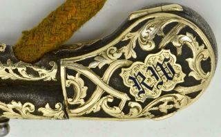 ONE OF A KIND antique Imperial Russian silver&24k gold lighter in form of pistol 7