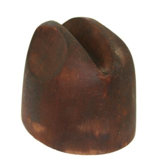 VTG Antique Wood Hat Block Mold Cowboy Cattleman Millinery Size 4 3/4 6 3/4 1530 2