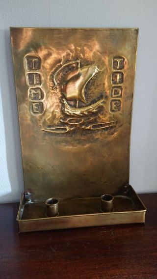 Glasgow School Brass Candle Sconce