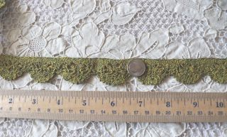 French Antique 18thC (1700s) Hand Embroidered Trim/Lace L - 6yds30 