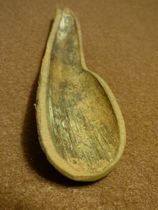 Old Cherokee Indian Horn Spoon Hand Carved Pre 1800 