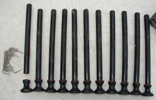 11 Wood Stop Pulls Knobs Antique Story & Clark Pump Organ Repurpose Upcycle 4