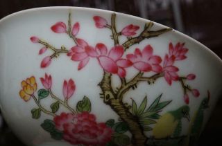 Old Famille Rose Chinese Porcelain Bowl Qianlong MK 5.  91” 8