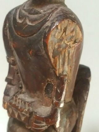 Borneo Dayak shamanic medicine figure stopper,  old and authentic wood carving 11