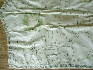 DATED 1638 VELLUM MAP OF ICKLESHAM SUSSEX SHOWING LAND USES OWNERS ETC 6