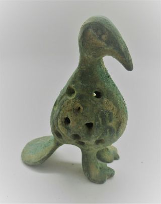 Ancient Roman Near Eastern Bronze Eagle Figurine Circa 200 - 300ad Rare