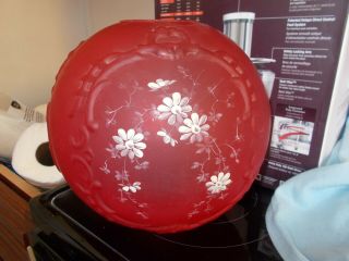 Consolidated Red Satin Gone With The Wind Lamo Globe/gwtw Globe/lamp Ball Shade