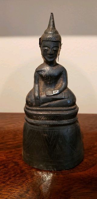 Antique Thai Silver Coated Buddha - - 200 To 300 Years Old