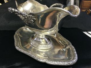 Sauce or gravy boat German 800 silver made by Posen 2