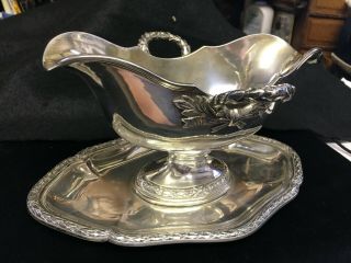 Sauce or gravy boat German 800 silver made by Posen 3