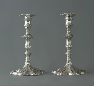 A Very Good Silver Table Candlesticks Sheffield 1839 2