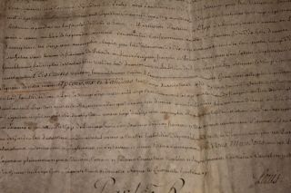 1763 parchment Manuscript royal king Louis XV signature university chai 6