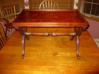 Antique Imperial Grand Rapids Solid Claw Feet Wood Decorative Edge Coffee Table