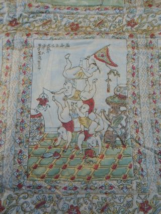Vintage French Print Chinese Story Scene Tapestry 115x79cm (A432) 3