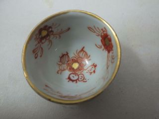 CHINESE CLOBBERED BOWLS & SAUCERS 3 WITH COCK - FIGHTING 18TH CENTURY 7
