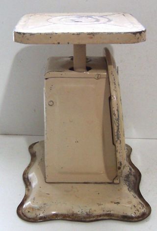 Vintage Metal PELOUZE Family Scale Deluxe Farm Art Deco Kitchen 24 Lb 4