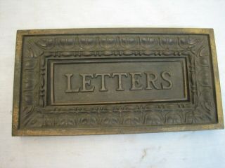 Antique Door Hardware Cast Iron Letters Mail Pass Thru Slot Door Ornate Hardware