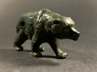 Ancient Roman Bronze Statuette Depicting Bear Animal Beast Circa 250 - 350ad