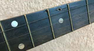 RARE 1920 ' s - 30s Antique 6 String Zither Banjo open back 5th fret tunnel as - is 5