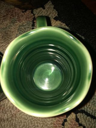 Pair Arts and Crafts Pottery Coffee Mugs Green Swirl Old RARE FABULOUS BEAUTY 3