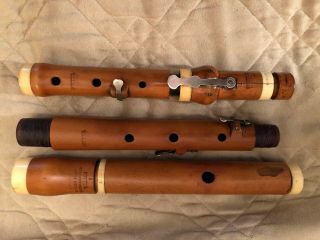 Potter Baroque Wooden Traverso Irish Boxwood Flute 4 Keys with Case 2