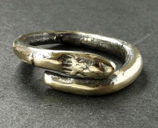 A ancient Viking bronze serpent ring - wearable 2
