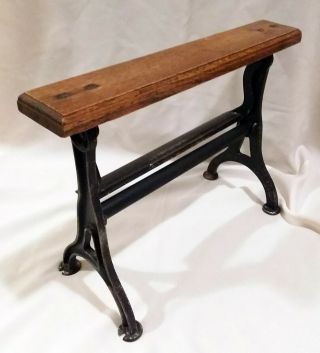 Antique Cast Iron & Wood Paper Cutter - The Wright - Patented 1895 - Collectible