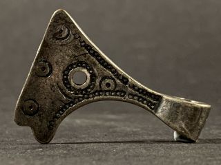High Detail Ancient Viking Norse Silver Bearded Axe Pendant Circa 750 - 1000 Ad