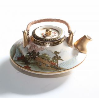 Japanese Satsuma,  Miniature Saki Teapot 10