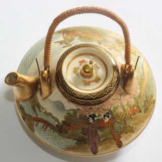 Japanese Satsuma,  Miniature Saki Teapot 2