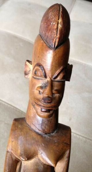 Rare Lobi Tribal Art Crook By Sikire Kambire Not From Congo; w/ OLD LABEL ca1900 5