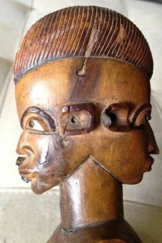 Rare Lobi Tribal Art Crook By Sikire Kambire Not From Congo; w/ OLD LABEL ca1900 8
