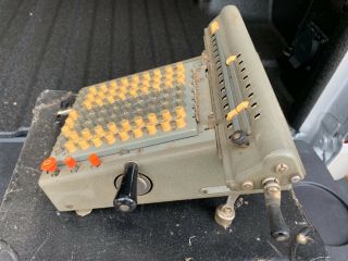 Vintage Antique Monroe Mechanical Adding Machine / Calculator w/case Rare 2