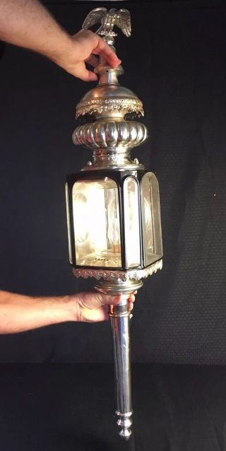 Antique 1870s Coach Carriage Hearse Light Lamp Lantern James Cunningham Son 45”