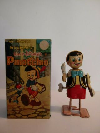 Vintage Rare Disney Mechanical Walking Pinocchio By Linemar