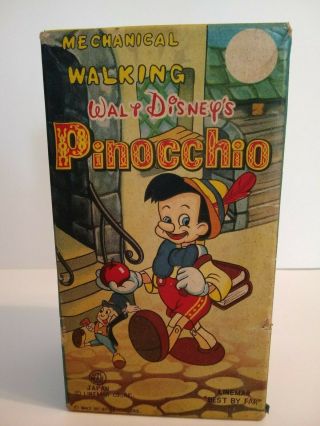 Vintage Rare Disney Mechanical Walking Pinocchio by LINEMAR 4