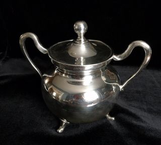 Vintage VICTORIA Mexico Solid 925 Sterling Silver Covered Sugar Bowl & Creamer 2