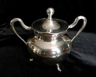 Vintage VICTORIA Mexico Solid 925 Sterling Silver Covered Sugar Bowl & Creamer 4