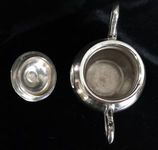 Vintage VICTORIA Mexico Solid 925 Sterling Silver Covered Sugar Bowl & Creamer 5