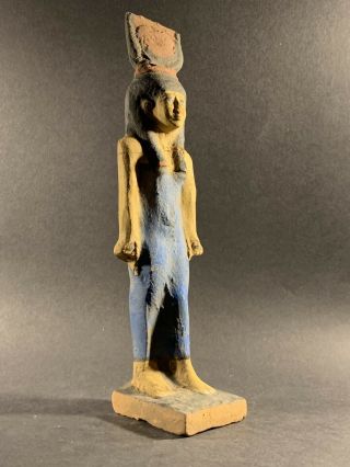 G2 Circa 750 - 315bce - Ancient Egyptian Coloured Stone Goddess Isis