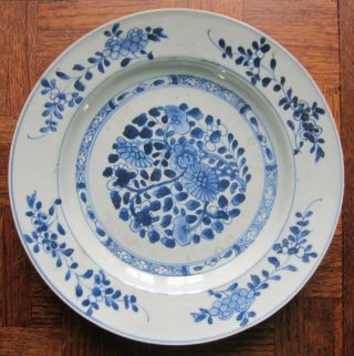 22.  8 Cm Antique Chinese Yongzheng Blue & White Porcelain Plate