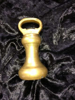 Antique 2 Pound Brass Scale Weight Stamped 2 Lb