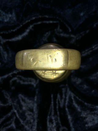 Antique 2 pound Brass Scale Weight Stamped 2 lb 3