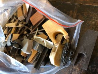 Box of Vintage and Part Constructed Violin Bows For Restoration,  Spare Parts 4