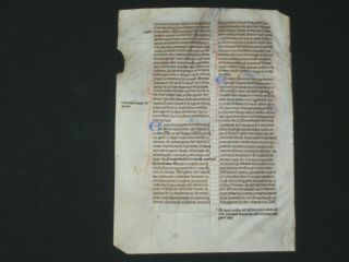 RARE Medieval Manuscript Vellum Bible Leaf,  ENGLAND,  c.  1260 2