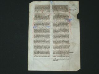 RARE Medieval Manuscript Vellum Bible Leaf,  ENGLAND,  c.  1260 4