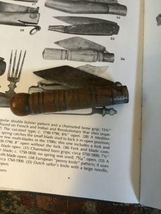 Revolutionary War 18th Century Folding Walnut Handle Jackknife Heart Touch Mark
