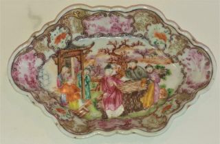 Exquisite Qianlong 18th C Chinese Finely Painted Famille Rose Spoon Tray C 1736,
