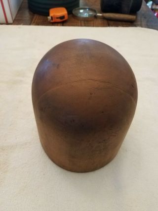 ANTIQUE MILLINERY WOOD HAT BLOCK MOLD BRIM FORM VGC 12