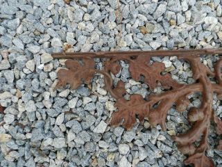 LG Pair 18x18 Antique Shelf Brackets Architectural Cast Iron Oak Leaves & Acorns 4